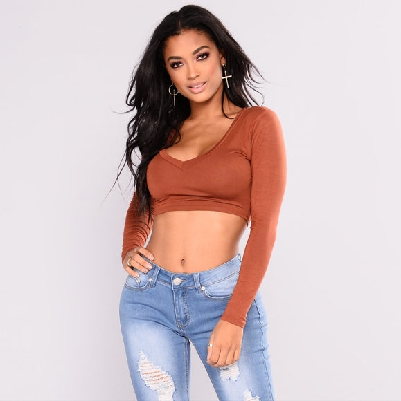 Amber color crop top - Picture 4 of 7
